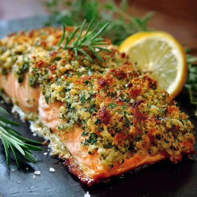 Lachs mit Kräuterkruste aus dem Ofen – einfach & aromatisch - leckermoment Lachs mit Kräuterkruste aus dem Ofen – einfach & aromatisch - leckermoment